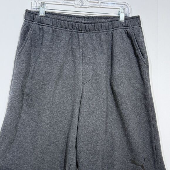 PUMA Men's Sweat Bermuda Shorts Large Gray Regular Fit Cotton 11.5” Inseam - Picture 3 of 16